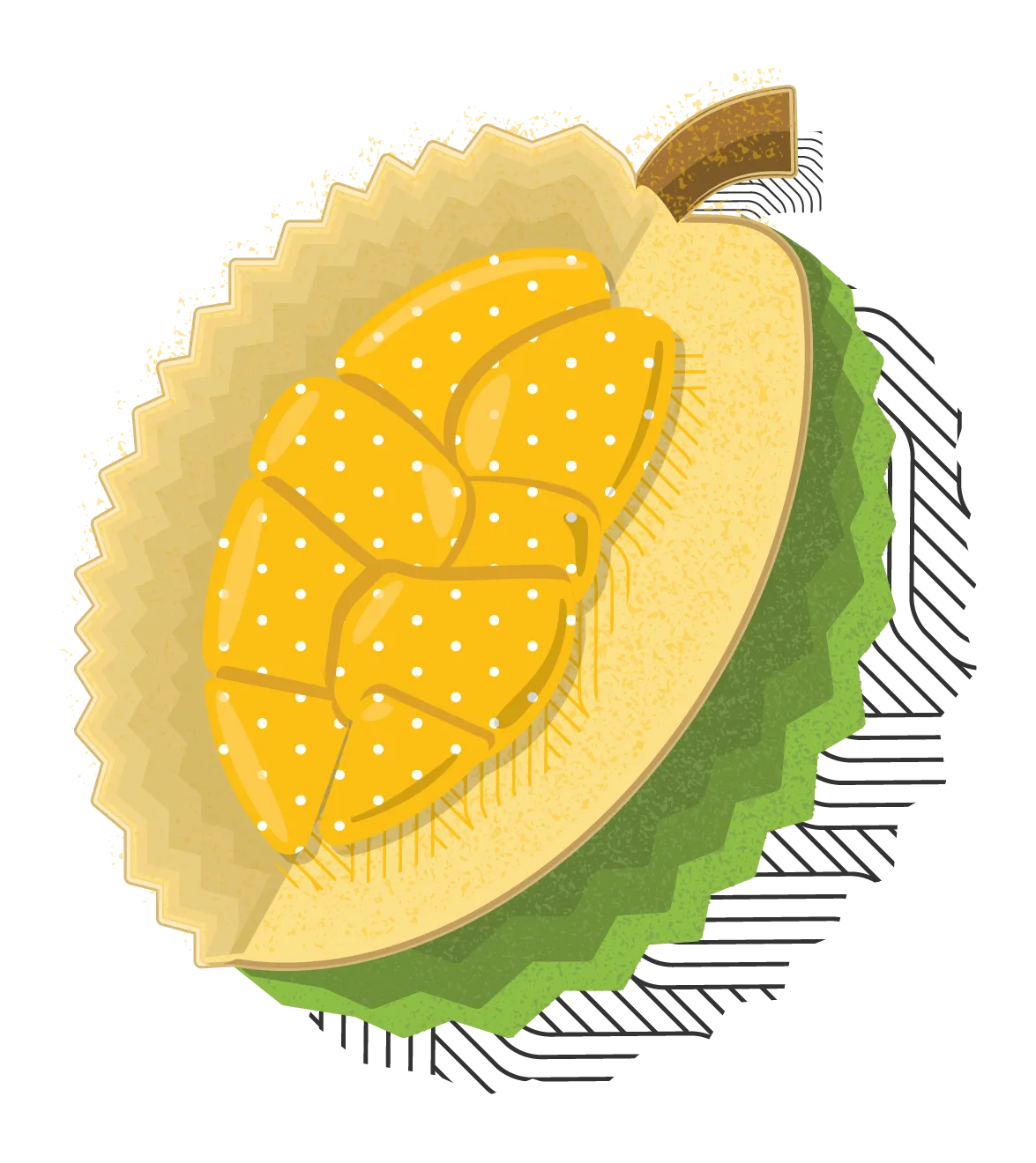 Durian motif detail