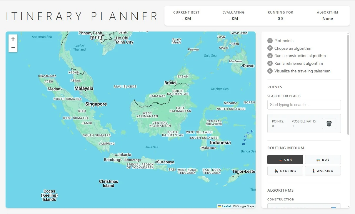 TSP Itinerary Planner
